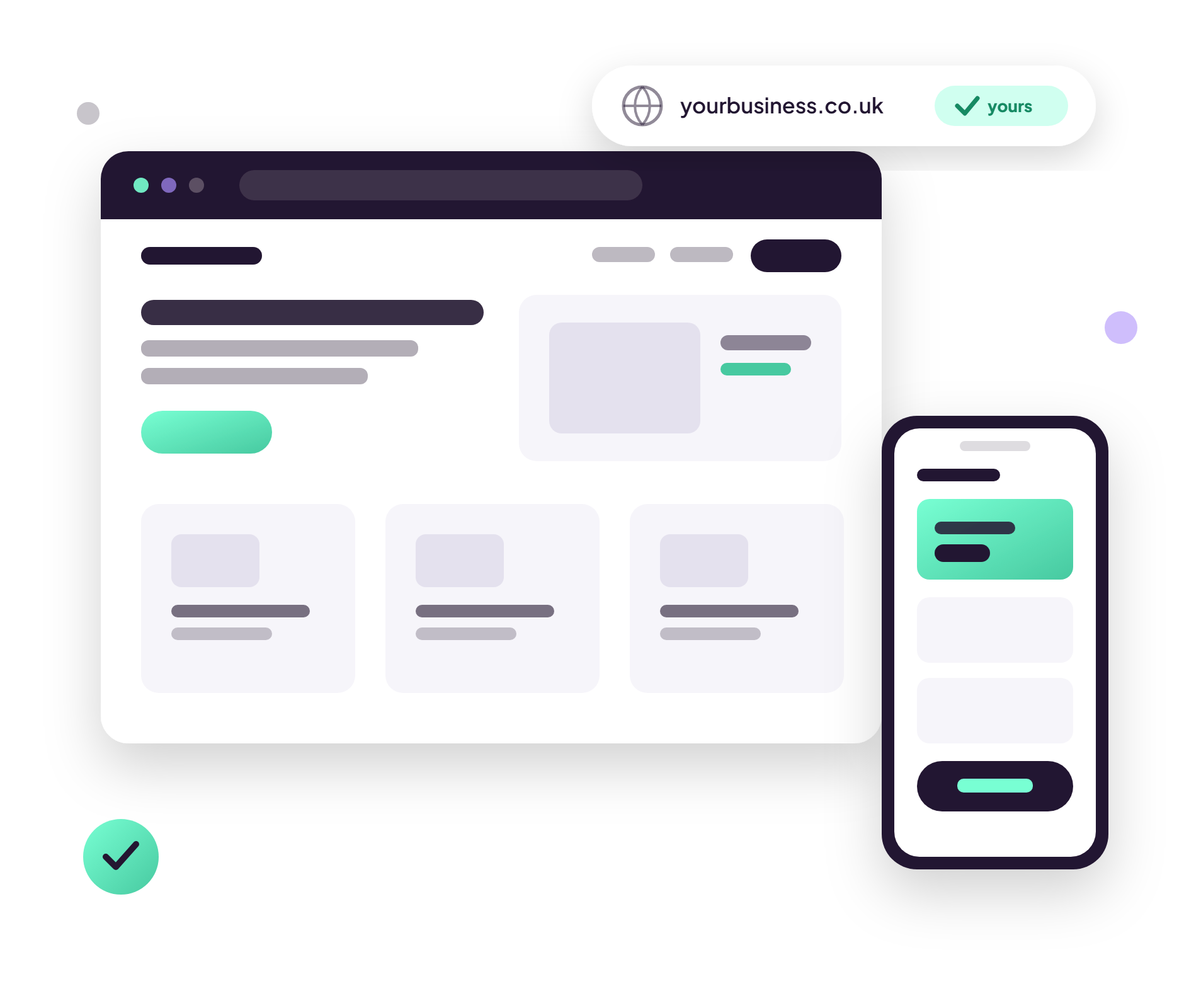 Homepage of a small business website built by Lightwork